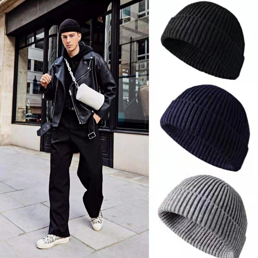 Ribbed Beanie Knit Ski Cap Skull Hat Warm Solid Color Winter Cuff Blank