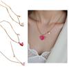Heart Pendant Necklace Small Heart Necklace Stainless Steel Texture Suitable for Women Fashionable and Trendy Jewelry