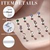 6 Pairs Stud Earrings for Men Women, Flat Back Stud Earrings with Cubic Zirconia, Hypoallergenic and Suitable for Sensitive Ears