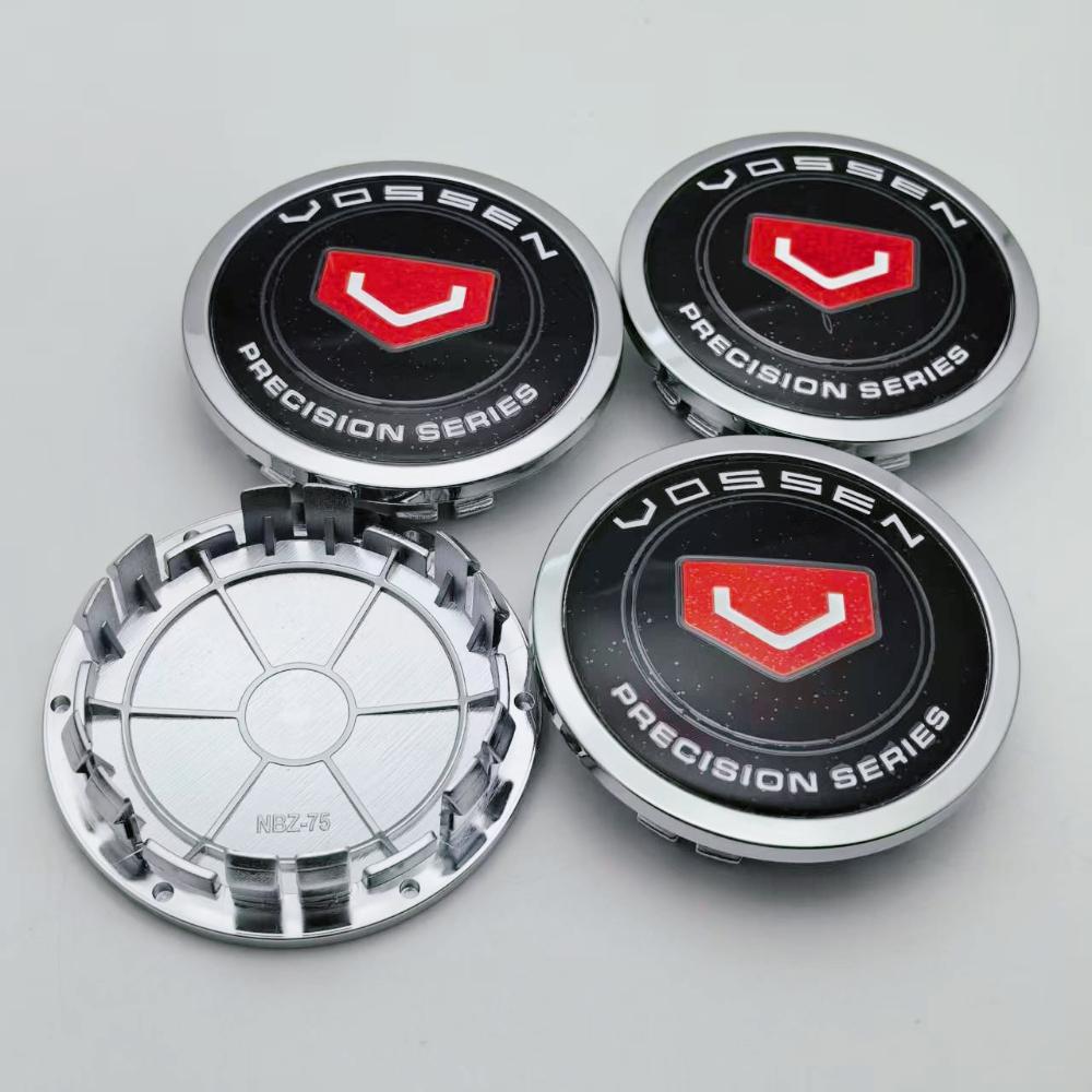 4pcs 75MM Clips 65MM Vossen Logo Emblem Badge Car Wheel Center Caps Wheels Hub Dust Cap Rim Hubcaps Dust Cover Car Accessories