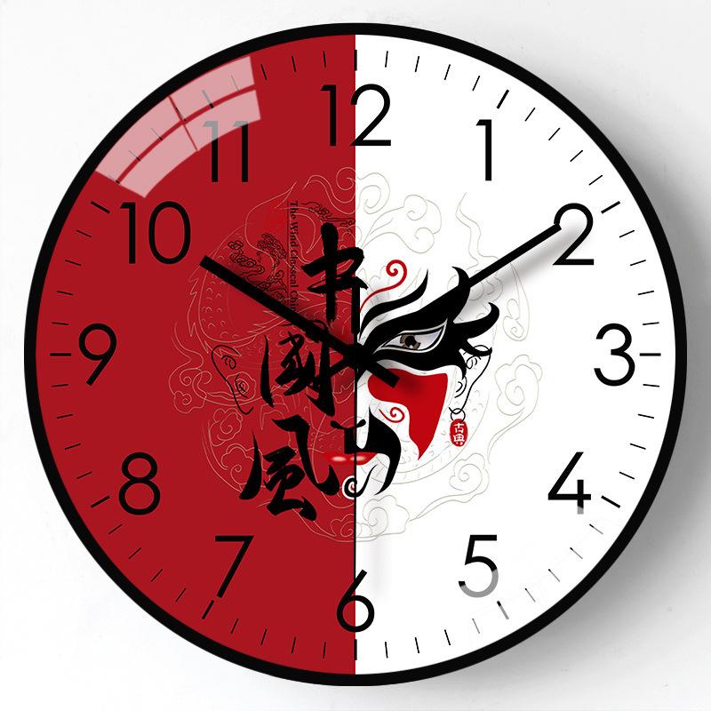 14-дюймовые 35 см настенные часы в новом китайском стиле, для гостиной, дома, бесшумные, настенные часы для спальни, подвесные настольные кварцевые часы