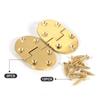 2pcs Sturdy Brass Butlers Tray Hinges Set Round Edges Includes Screws Home Decoration for Cabinet Door Daily Use