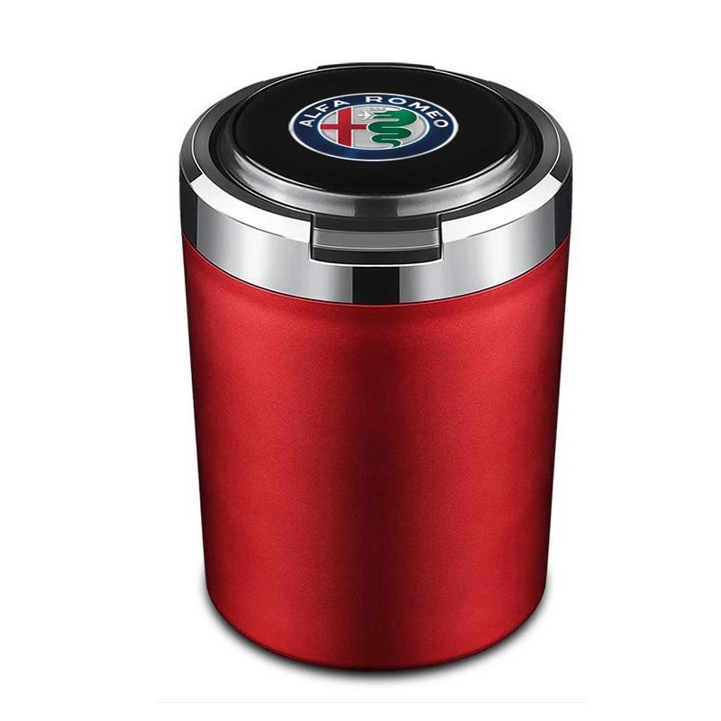 MQHWD1 Car Ashtray Cigarette Butt Holder Container Accessories For Alfa Romeo 156 159 147 4C 8C 166 Giulia Giulietta Mito Stelvio