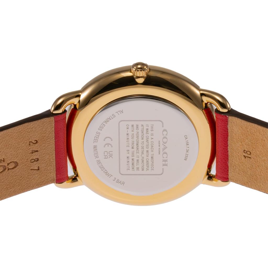 Часы ELLIOT ELLIOT из нержавеющей стали с минеральным стеклом, кварцевые, повседневные, водонепроницаемые, 14504249, красные [Coach] женские [Товар]