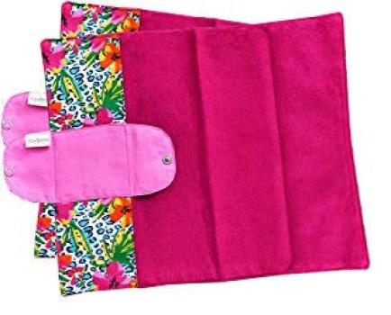 Складной набор салфеток из южноиндийской ткани, моющаяся кожа из органического хлопка, сертифицированный продукт GOTS, 2 предмета "Eco Femme" (с цветом)