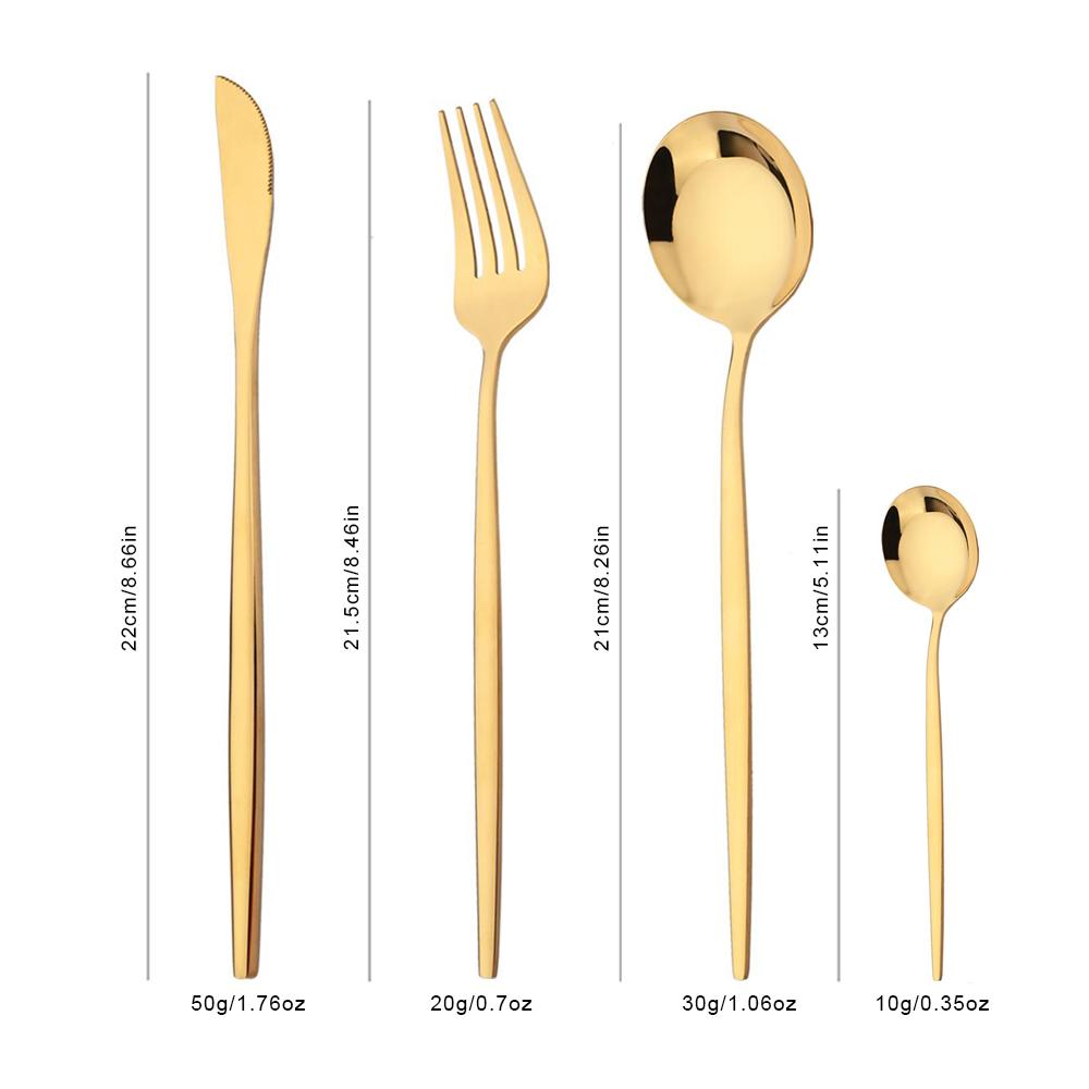 24 шт. столовых приборов из нержавеющей стали, зеркальная белая золотая посуда, набор столовых приборов в западном стиле, нож, вилка, ложка, столовые приборы, кухонное серебро