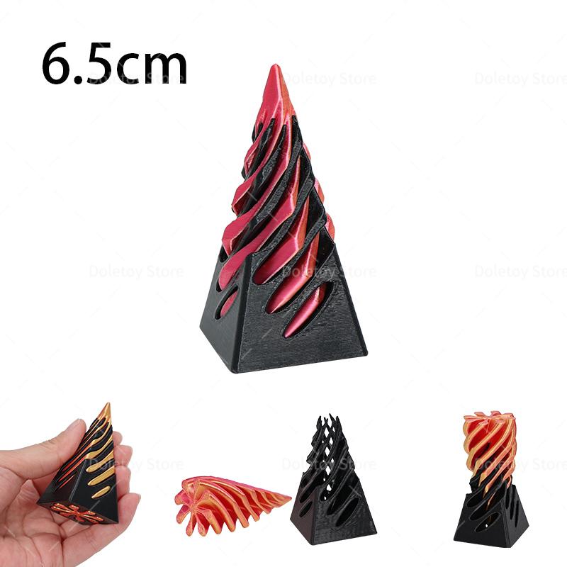 3D-печатная спиральная конусная игрушка, невозможная пирамида, рождественская елка, проходная скульптура, мини-вихревая нить, иллюзия, игрушка-фиджет