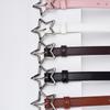 Adjustable Alloy Star Buckle Thin Waist Belt Vintage Style Belt Hot Girls Women Waist Belt for Coat Skirts Jeans