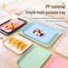 Rectangular Nordic Plastic Tea Tray for Home, Hotel, Living Room, Coffee Shop, Restaurant, Kindergarten.