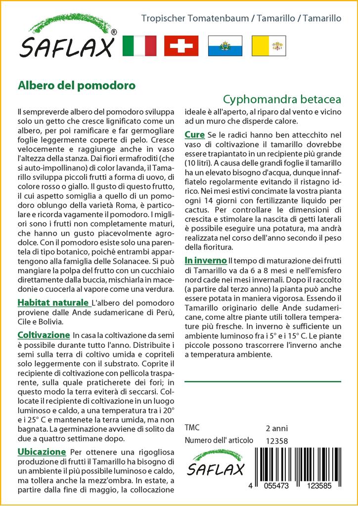 SAFLAX Тамарилло - 50 семян - С горшечным субстратом для лучшего выращивания - Cyphomandra betacea