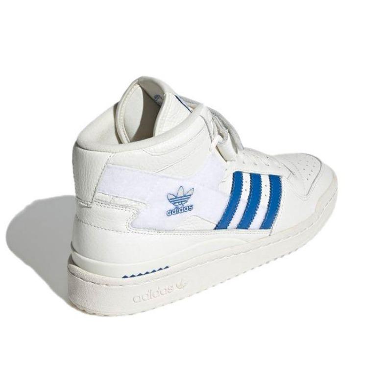 adidas Forum Mid White Blue Bird Кроссовки унисекс Cloud-White Gold-Metallic Gum GX1021
