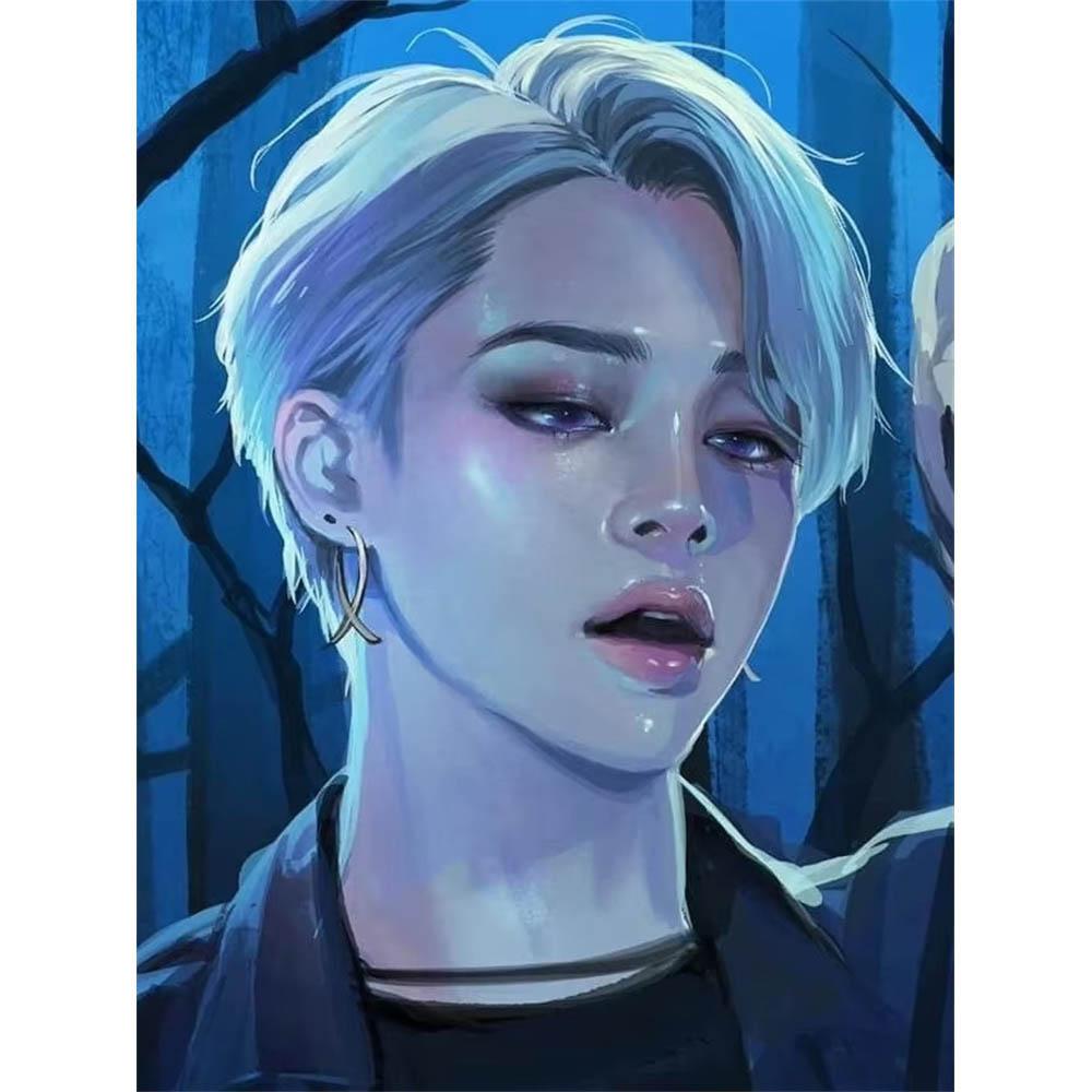 Алмазная живопись 5D с изображением популярного K-pop певца J-Jimin. Вышивка крестом, коллекция для фанатов, декор комнаты, подарок ручной работы.