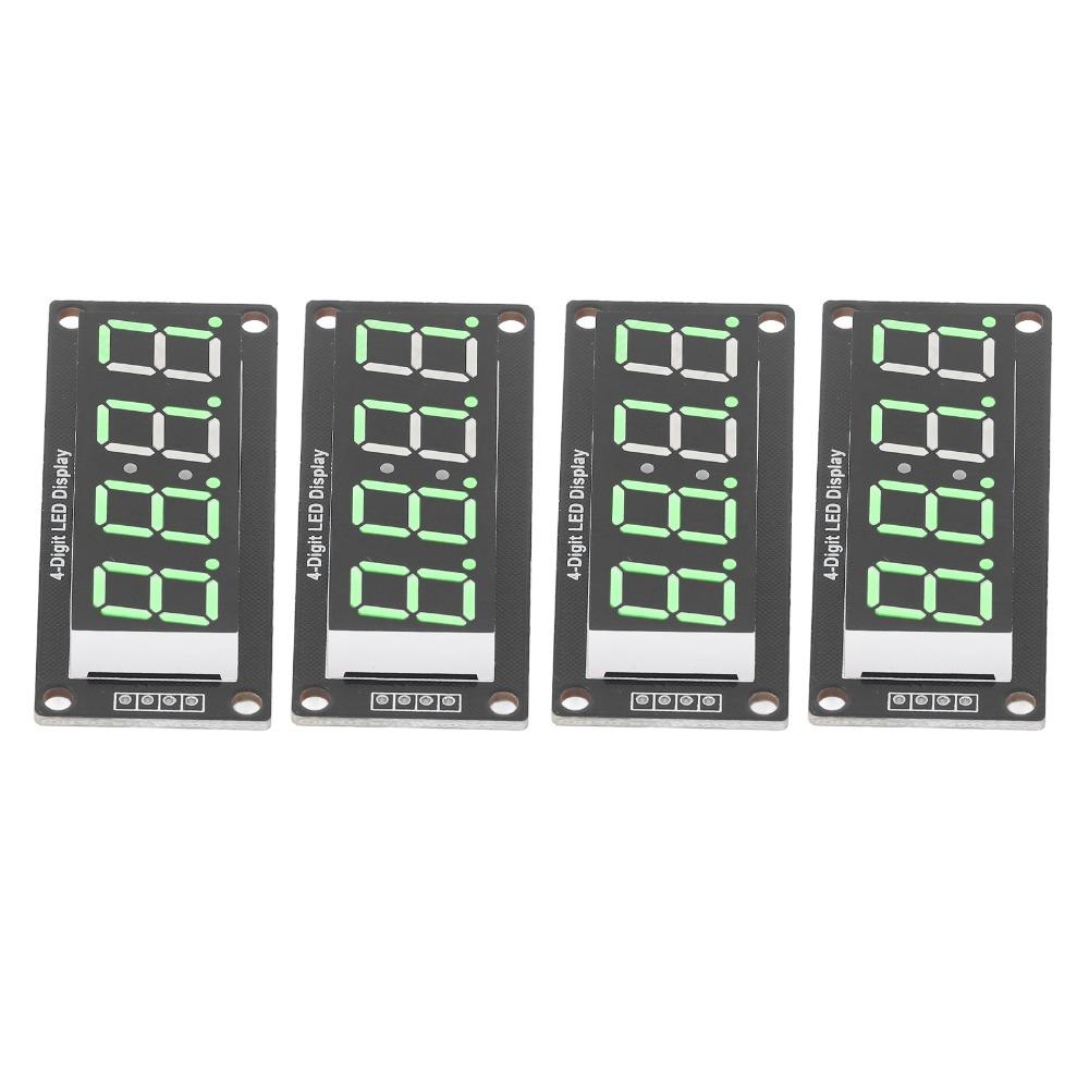 4 Sets 0.56in 4 Digit Digital Tube LED Display TM1637 7 Segments LED Display Board Multi-Color Options Includes 4 Pin Headers