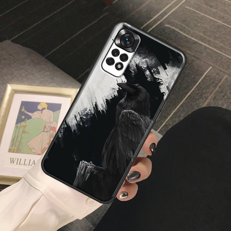 Crow Raven Dark Skull Funda For Xiaomi Redmi Note 14 Pro 9 10 11 12 13 Pro 10S 11S 12S Redmi 13C 10C 12C 14C Case