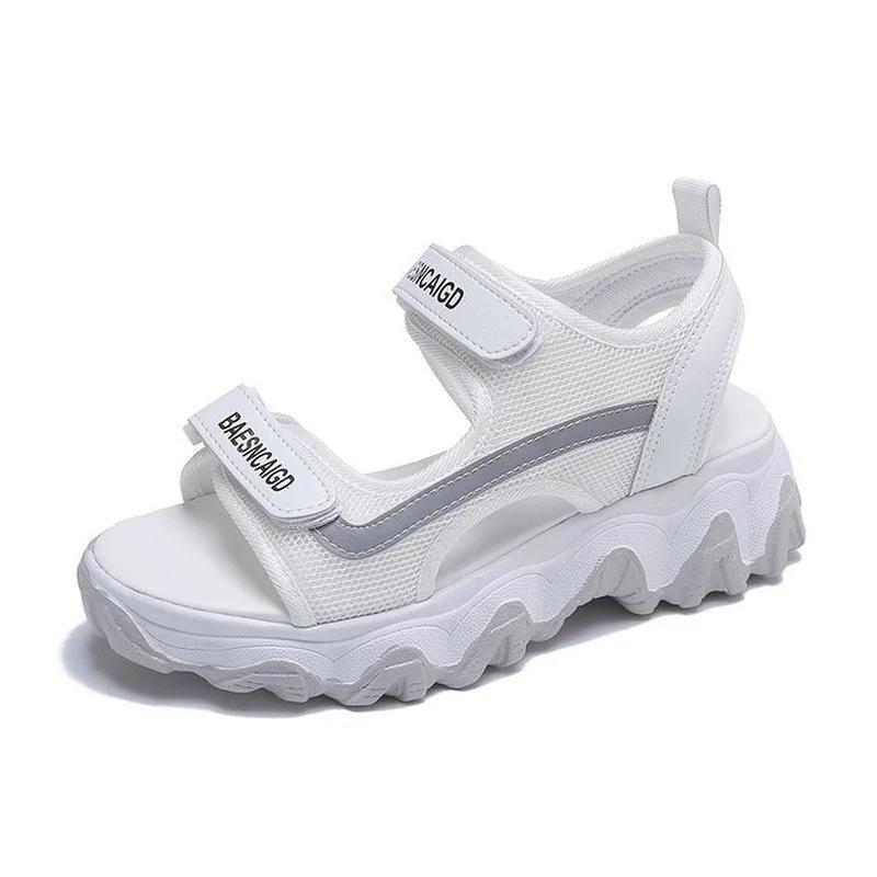 Модная женская обувь 2024 года, женские удобные сандалии на платформе, летняя обувь для женщин, повседневная мода, универсальные сандалии De Mujer