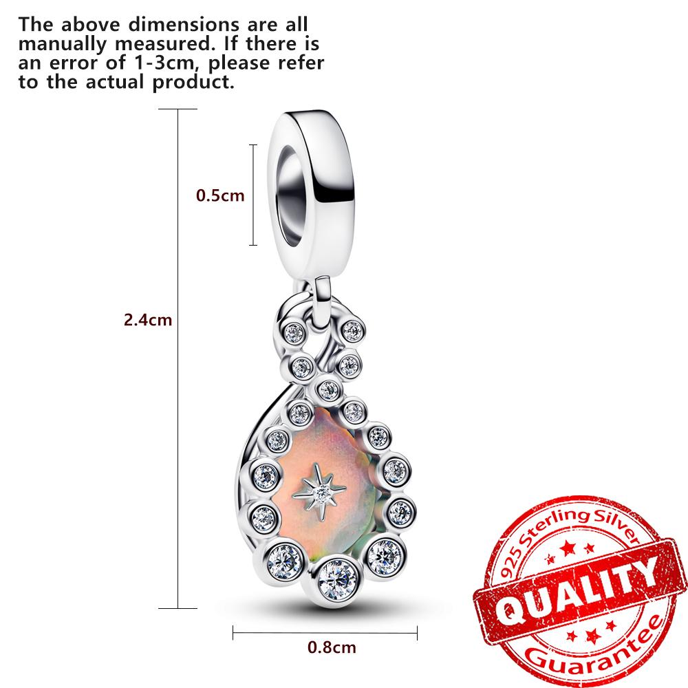 New Winter Series Pavé Clip Beads Snowflake & Butterfly Dangle Charm Fits Original Bracelet Cute Necklace Accessories Gift