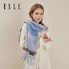 ELLE Women's Autumn/Winter Plaid Lamb Wool Scarf