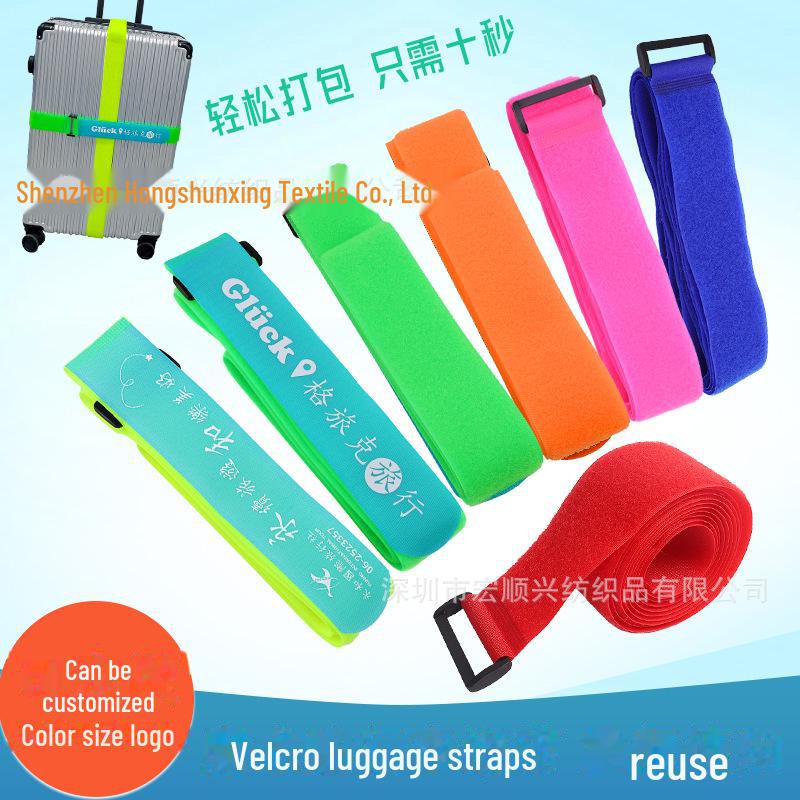 Printed Velcro Strap for Luggage: Self-Adhesive Packing Tape with Buckle
