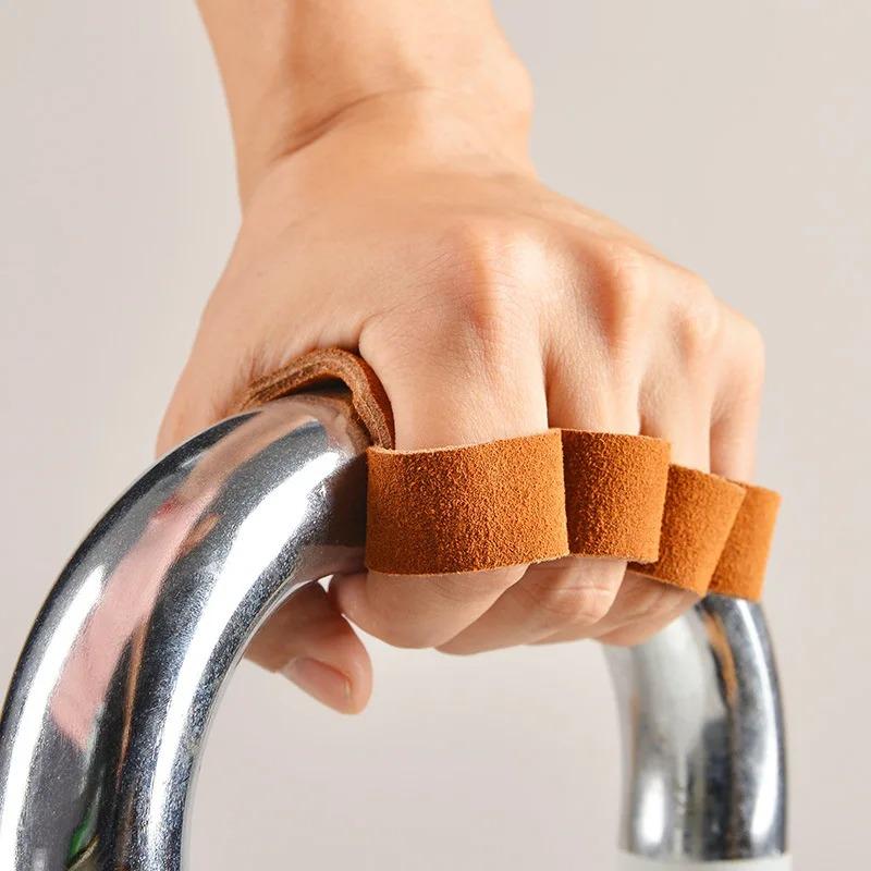 Кожаные тренировочные перчатки для тяжелой атлетики, защита ладоней для женщин и мужчин, фитнес-спортивные гимнастические ручки, подтягивания, тяжелая атлетика, тренировки