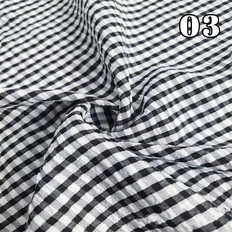 Тонкая ткань в клетку «жатка» для рукоделия, мягкая ткань для платья, рубашки, брюк, скатерти, шитья, DIY, хлопково-полиэстеровый материал