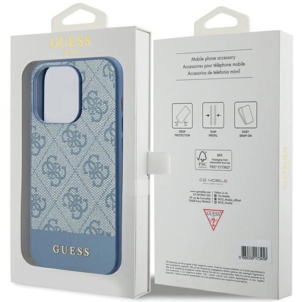 Guess 4G Stripe Collection Case For Iphone 15 Pro - Blue