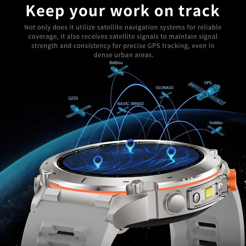 2025 НОВЫЕ Оригинальные Встроенные Двухдиапазонные GPS Мужские Смарт-часы Звонок по BT Фитнес Военные 10ATM IP68 Военный Спортивный Смарт-браслет для Xiaomi