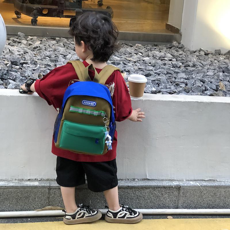 Стильный однотонный рюкзак большой вместимости для детского сада, унисекс дизайн