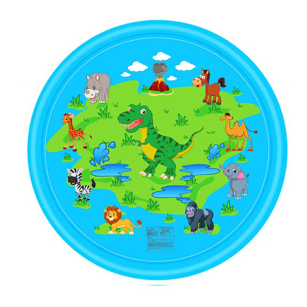 Летний уличный брызгозащитный коврик для детей, игровой бассейн с разбрызгивателем воды, 170 см, надувной фонтан, ванна для детей и домашних животных.