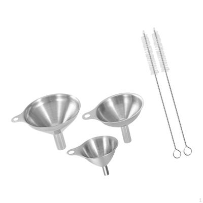5 шт. металлических воронок для заполнения с чистой кисточкой для жидкости