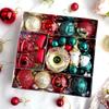 22Pcs/Set 6CM Christmas Tree Balls Shiny Xmas Ornament Ball Durable Christmas Ball  Scene Supplies