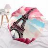 1pc Eiffel Tower Pink Clouds Paris Romance Umbrella with Plastic Handle,Suitable for All Seasons Home Travel Outdoor UmbrellaDD369