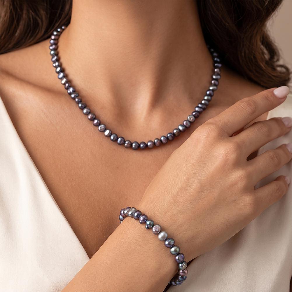 RINNTIN GPB64 Handmade 925 Sterling Silver Peacock Baroque Freshwater Pearl Bracelet Chain Elegant Women Fine Jewelry