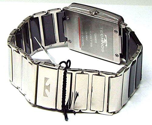 Часы TECHNOS Classic Ceramic Black Dial из натуральной кожи с браслетом, набор для мужчин TSM903TB-SET [Товар]