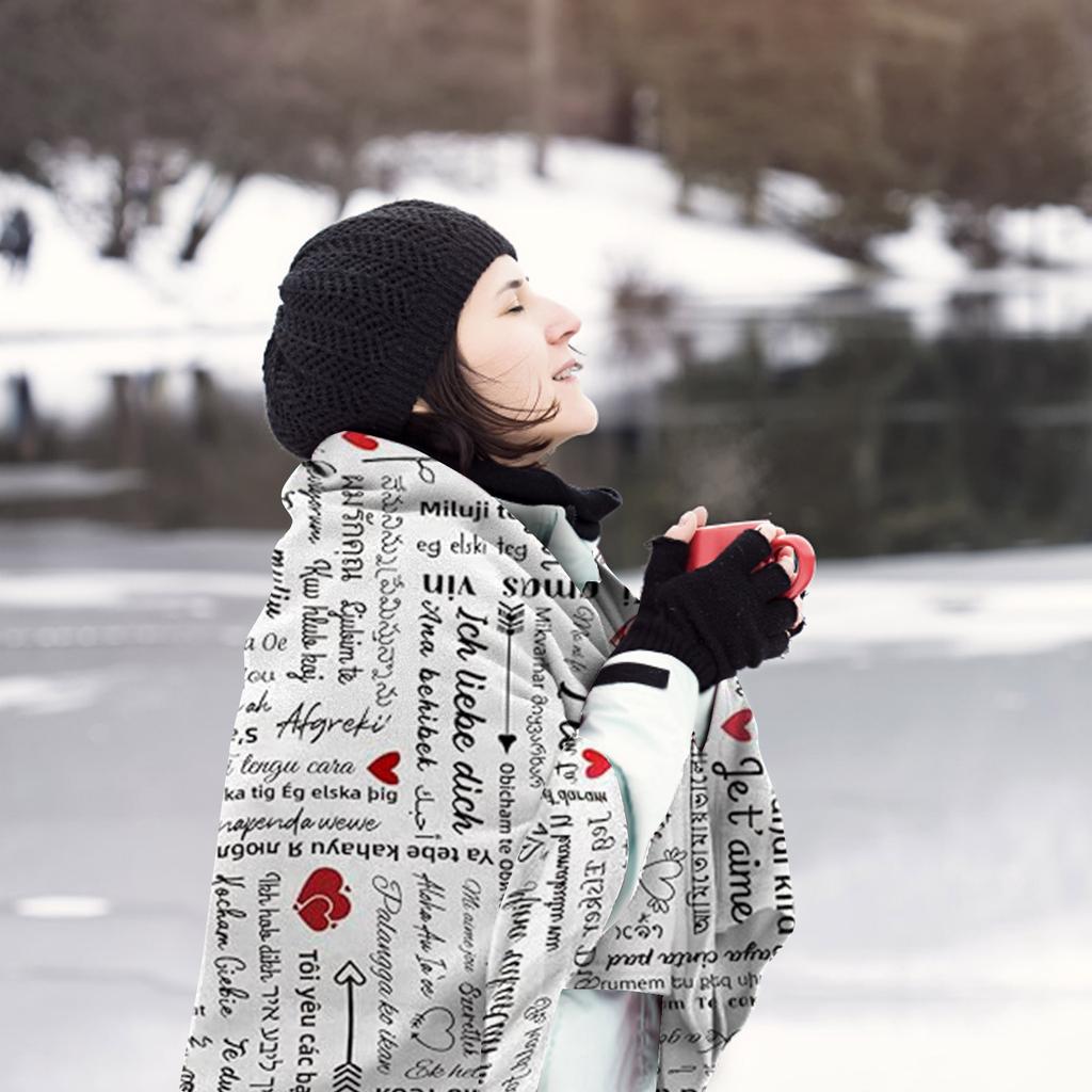 Flannel Digital Printed Blanket Bed Blanket Small Throw Blanket Four Seasons Envelope Themed Flannel Blanket Holiday Giveaway Gift