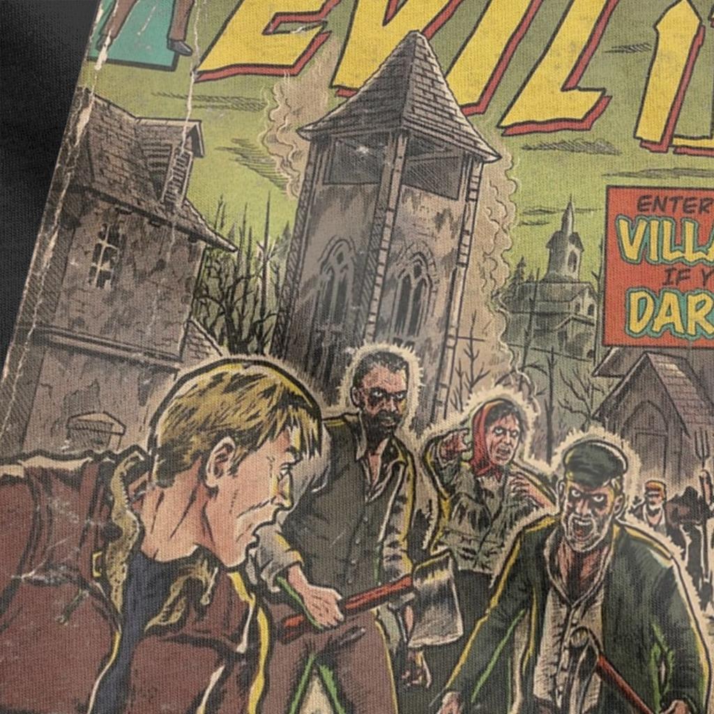 Residents Evils 4 Мужская футболка Смешная футболка Футболки с коротким рукавом и круглым вырезом Летние топы из чистого хлопка