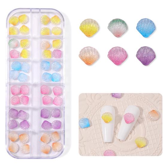 1 Box Nail Decoration Creative Shape Vivid Color Stunning Visual Effect Non-Fading Wide Application Decorative Resin Luxury Flower Bear Nail Supplies