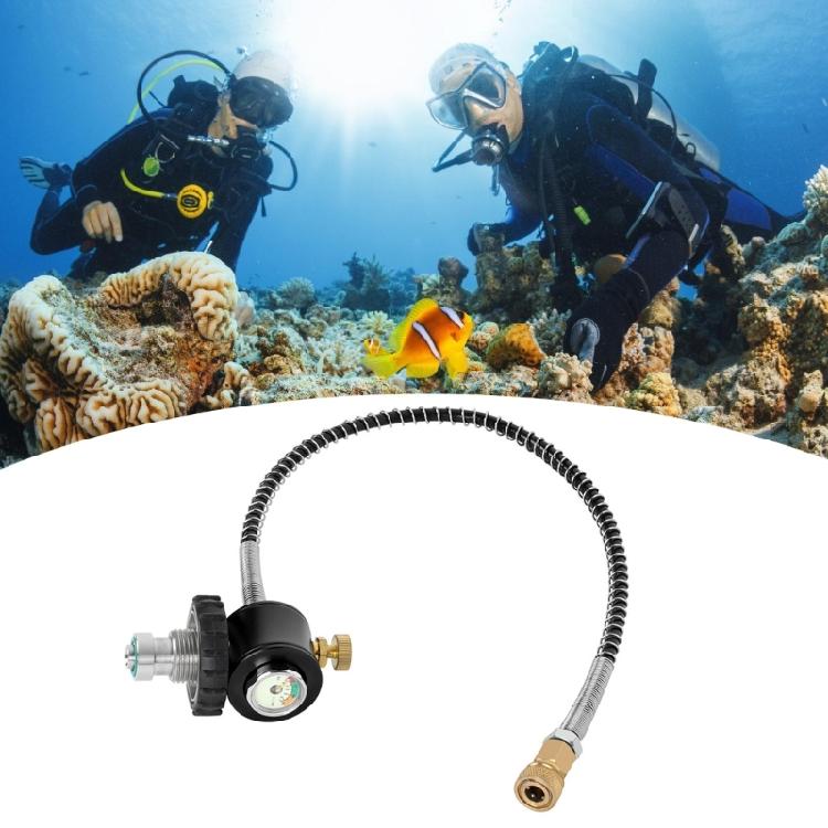 Адаптер для заправки баллонов 5/8 дюйма DIN Заправочная станция для баллонов для акваланга Большой газовый баллон к маленькому баллону