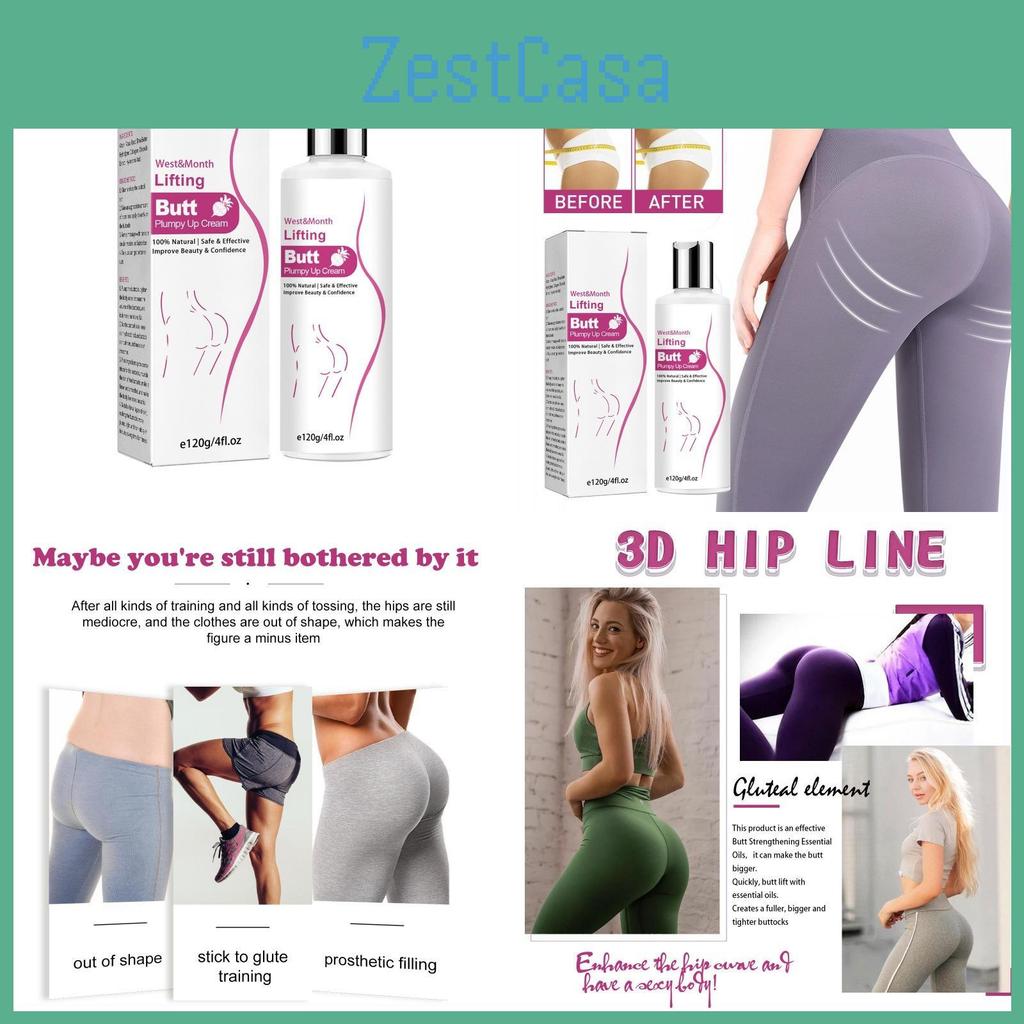 Крем для массажа ягодиц West Month для упругости, улучшения изгибов, смягчающего ухода 120 г