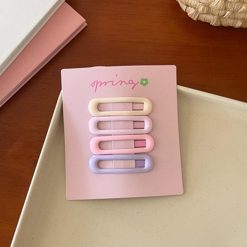 4 шт./компл. милые красочные геометрические мини-заколки для волос для девочек милые украшения для волос шпильки заколки детские милые аксессуары для волос