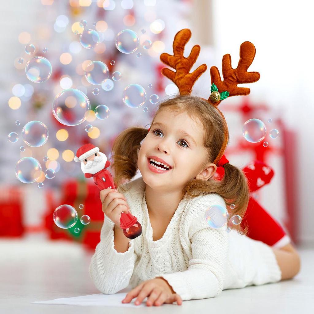 Christmas HalloweenGhost PumpkinBubble Stick Blowing Bubble Outdoor Toy Snowman Handheld Bubble Machine80ml