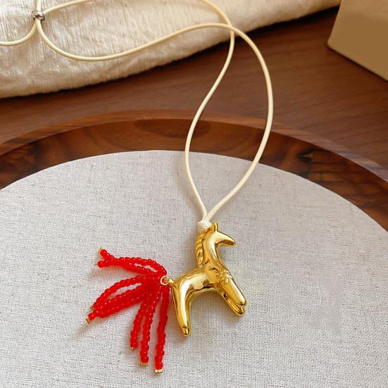 Кулон в виде лошади из сплава Yousheng, легкий гипоаллергенный, мужской, женский, ожерелье для свитера, модные ювелирные аксессуары, рождественский подарок на день рождения