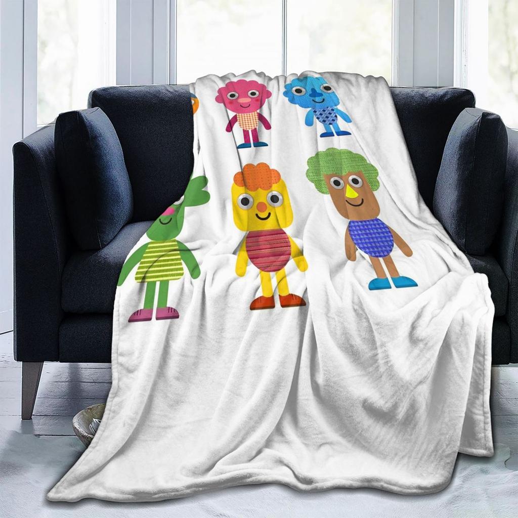 Noodle & Pals Blanket Cartoon Super Warm Aesthetic Plush Throw Blanket For Living Room Decorative Flannel Bedspread Bed Cover
