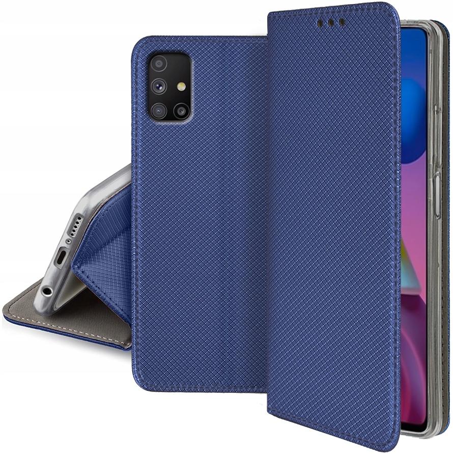 Case for Samsung Galaxy M51 Smart BOOK Magnet Book NAVY BLUE + Glass