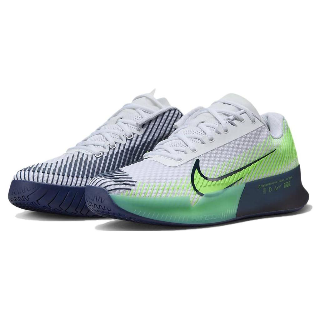 Nike Кроссовки Court Air Zoom Vapor 11 HC White Green Strike Navy мужские DR6966-103
