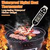 2Pcs Food Thermometer Waterproof Digital Thermometer with Long Stainless Steel Probe Backlit LCD Display Kitchen Tool for Cooking Grilling Baking