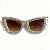 Diamond-Encrusted Large-Frame Sunglasses For Men And Women Fashion Sunglasses