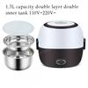 Mini Electric Rice Cooker Stainless Steel 2/3 Layers Steamer Portable Meal Thermal Heating Lunch Box Food Container Warmer