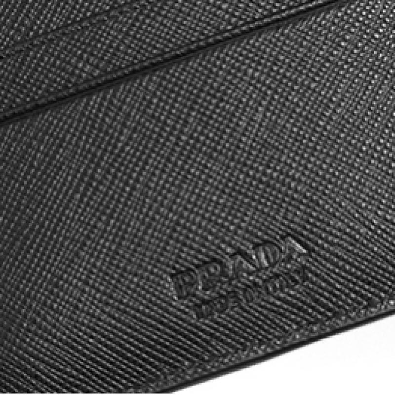 Prada 2mo513 Qme F0002 Saffiano Logo Bifold Wallet