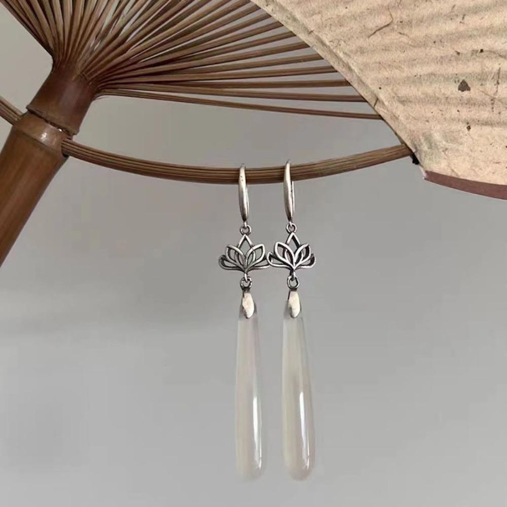 Винтажные серьги-бабочки с цветами в китайском стиле, серьги для ханфу, ювелирные аксессуары