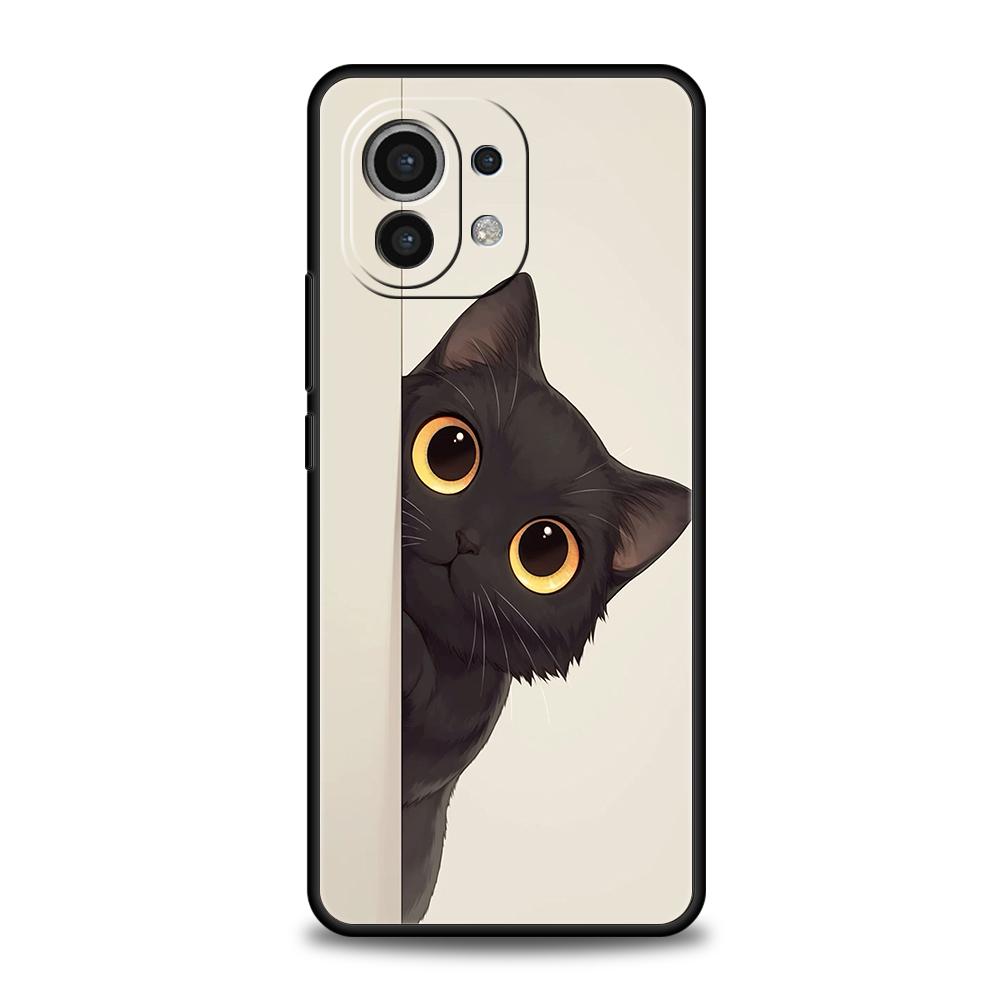 Милый Чехол для Телефона с Кошкой Для Xiaomi 15 14 13 12 Lite 14T 13T 12T Pro Poco X7 X6 X5 X4 X3 NFC F7 Ultra F6 Pro Мягкий Чехол